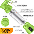 Portable USB Rechargeable Blender, Mini Fruit Juicer