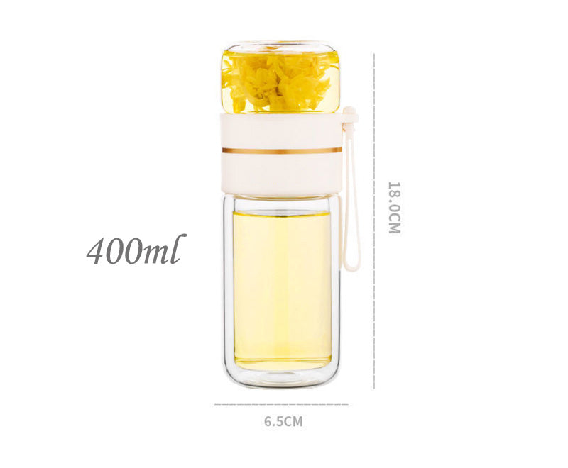Creative Glass Thermos Mug Portable Vacuum Flask, ibuyxi.com