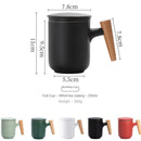 Ceramic Filter Wooden Handle Lid Mug, ibuyxi.com ibuyxi.com