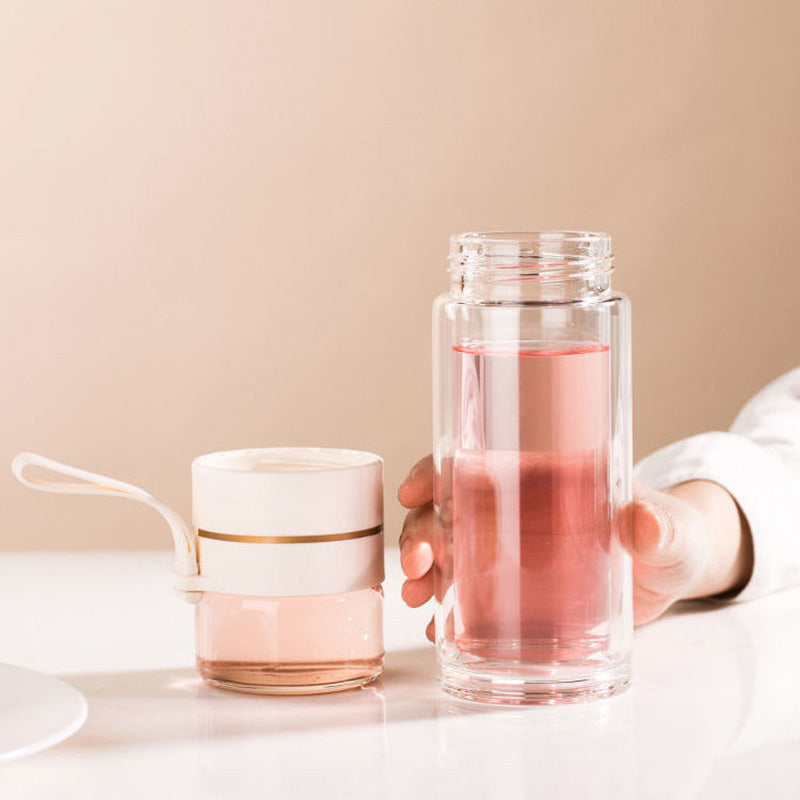 Creative Glass Thermos Mug Portable Vacuum Flask, ibuyxi.com