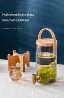 Large Capacity Glass Cold Water Pitcher with Tap, ibuyxi.com