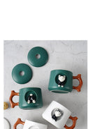 Cute 3D Husky Mug Lid Included with Spoon, ibuyxi.com