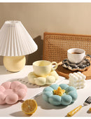 Custom Ceramic Cappuccino Set Flower Design, ibuyxi.com
