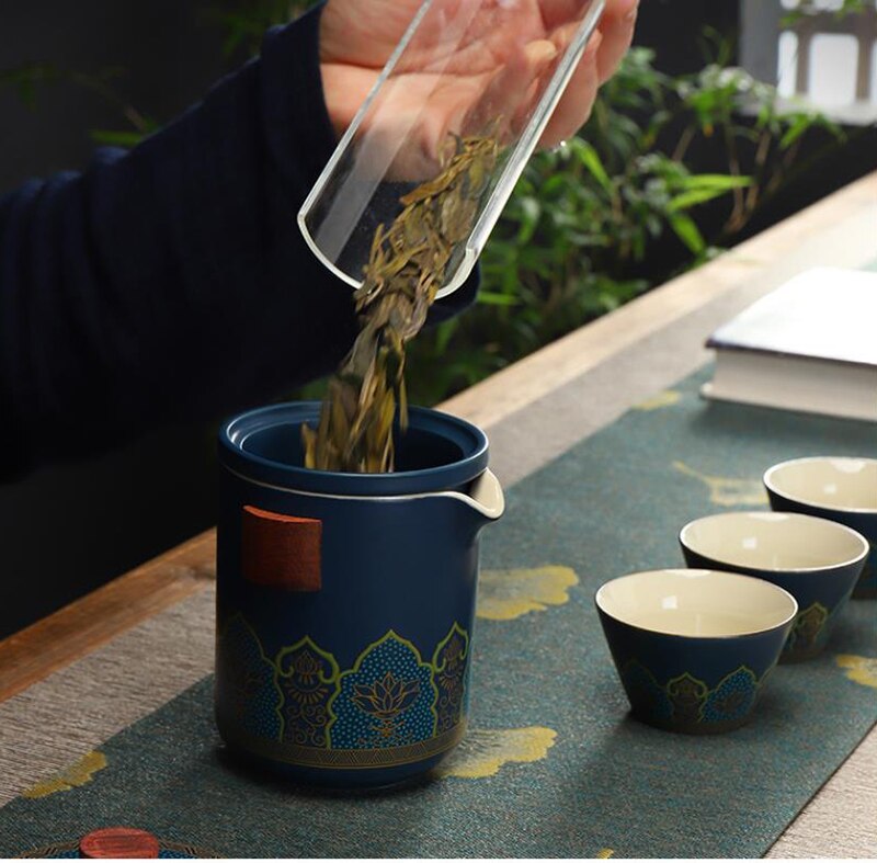 Portable Japanese Compact Teapot 3 Cups Set, ibuyxi.com
