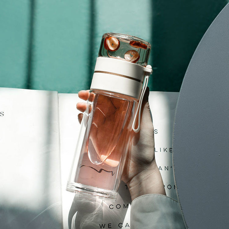 Creative Glass Thermos Mug Portable Vacuum Flask, ibuyxi.com