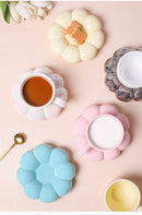 Custom Ceramic Cappuccino Set Flower Design, ibuyxi.com