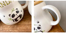 Cute Cartoon Panda Coffee Mug Lid & Spoon, ibuyxi.com