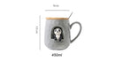 Animal Personality 3D Ceramic Spoon Lid Mug, ibuyxi.com