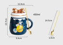 Creative Golden Bow Mug Ceramic Cup with Cover - view 10