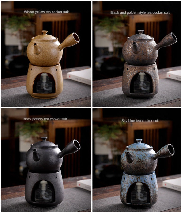 Retro Ceramic Tea Pot Clay Mug Set, ibuyxi.com