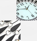 Crystal Sun Modern Silent Wall Clock Home Decor, ibuyxi.com