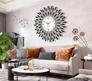 Crystal Sun Modern Silent Wall Clock Home Decor, ibuyxi.com