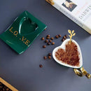 Retro Heart-Shape Ceramic Coffee Mug Set, ibuyxi.com