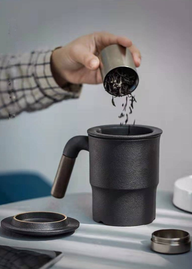 Ceramic Filter Tea Mug Lid and Separation Design, ibuyxi.com