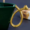 Retro Heart-Shape Ceramic Coffee Mug Set, ibuyxi.com