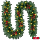 Pre-Lit Christmas Garland 9FT with Berries