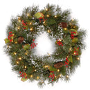 Pre-Lit Christmas Wreath with Pinecones