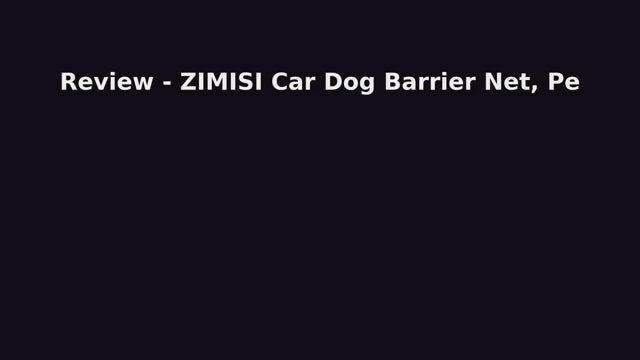 Dog Car Backseat Barrier