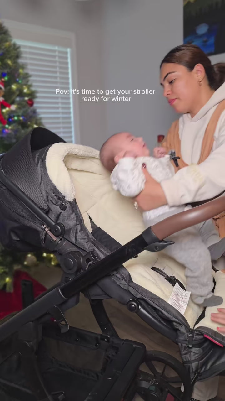 Universal Winter Stroller Footmuff with Sherpa Fleece Lining