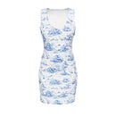 Stork Chinoiserie Bodycon Dress