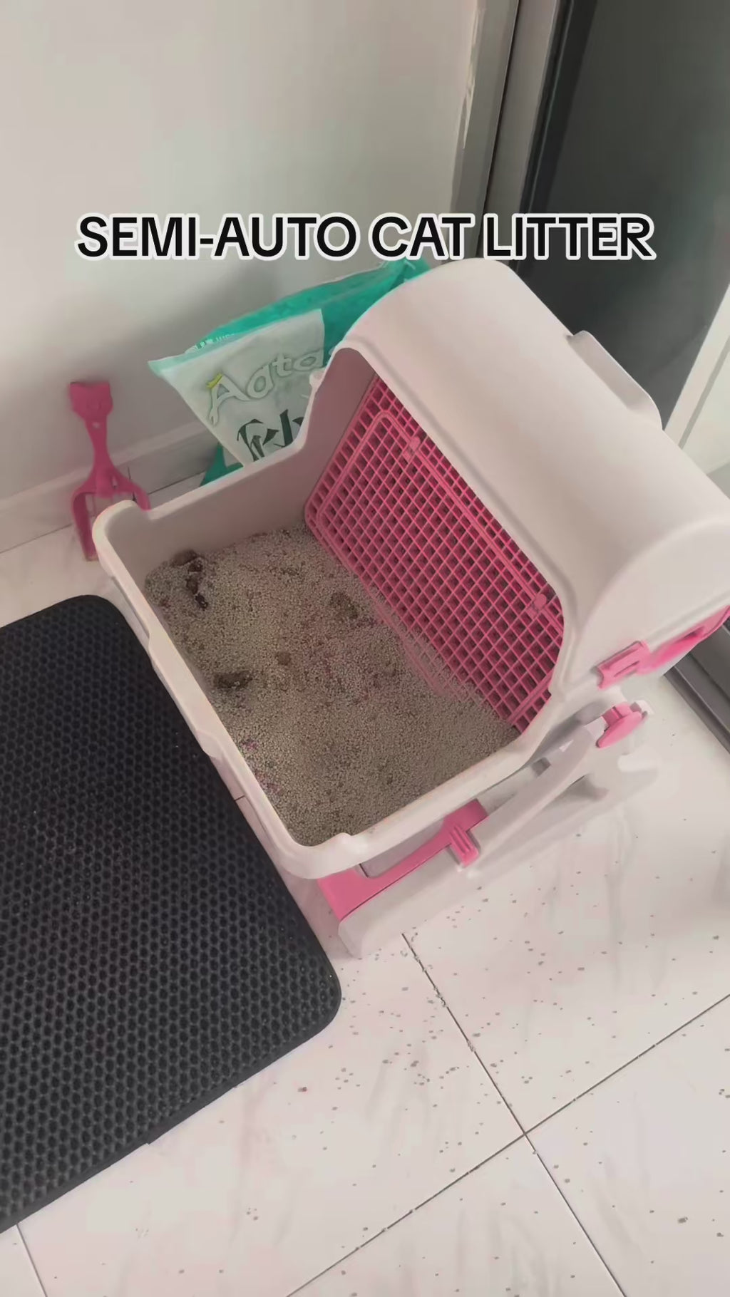 Semi-Automatic Sifting Cat Litter Box