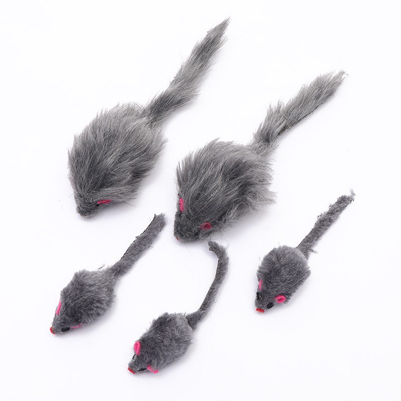 Realistic Catnip Plush Mouse Toys, 5-Pack
