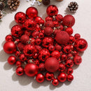 Red Gold Shatterproof Ornament Set 30-Piece