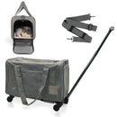 Rolling Pet Carrier with Wheels for Cats & Small Dogs