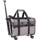 Rolling Pet Carrier with Wheels for Cats & Small Dogs