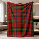 Rustic Plaid Christmas Throw Blanket