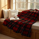 Rustic Plaid Christmas Throw Blanket
