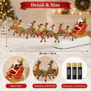 Santa's Sleigh and Reindeer LED Christmas Decor