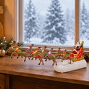 Santa's Sleigh and Reindeer LED Christmas Decor
