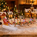 Santa's Sleigh and Reindeer LED Christmas Decor
