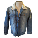 Sherpa-Lined Denim Trucker Jacket for Men