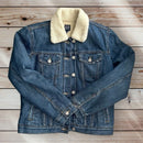 Sherpa-Lined Denim Trucker Jacket for Men