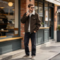 Sherpa Lined Lapel Corduroy Jacket