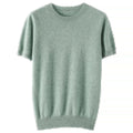 Short Sleeve Crew Neck Knit Sweater