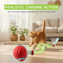 Smart Motion-Sensor Rolling Ball Cat Toy with Tail