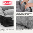 Soft Square Large Dog Sofa Elastic Dog House Cushion Winter Warm Medium Dog Bed
