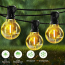 Solar G40 String Lights with Remote for Patio Garden