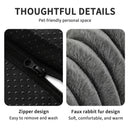 Striped Bolster Dog Bed, Rectangle Soft Calming Pet Bed with Raised Sides, Cozy