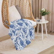 Stork Chinoiserie Sherpa Blanket