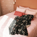 Dark Botanical Sherpa Blanket, iBuyXi.com