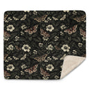 Dark Botanical Sherpa Blanket, iBuyXi.com
