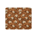 Burnt Umber Daisies Sherpa Blanket, iBuyXi.com
