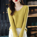 Textured V-Neck Knit Pullover