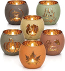 Thanksgiving Votive Candle Holder Set 6-Pack