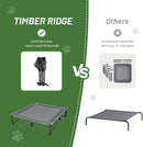 TIMBER RIDGE Outdoor Dog Bed, Cooling Elevated Pet Bed Portable Raised Dog Bed w