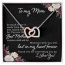 To My Mom Interlocking Hearts Necklace Gift Set